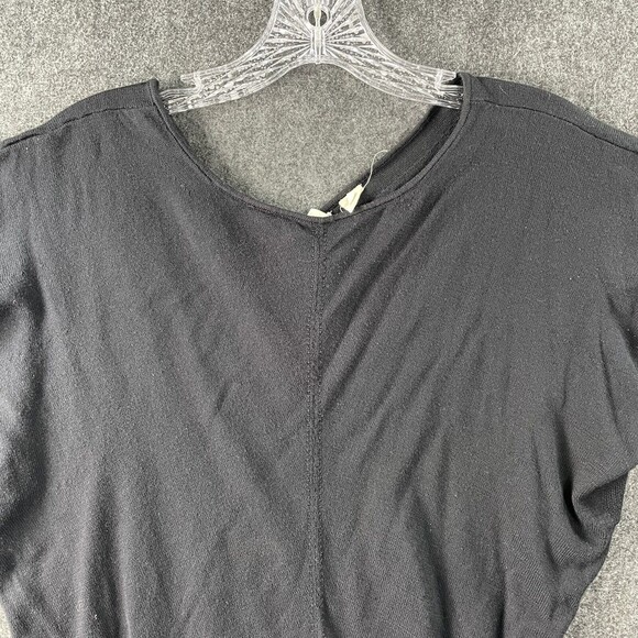 Anthropologie Moth Black V Neck Sweater Top Short sleeve Dolman XS EUC - Picture 2 of 9